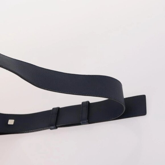 LOEWE Anagram Anton Backpack Leather Navy Silver Auth bs28942 - Picture 8 of 16